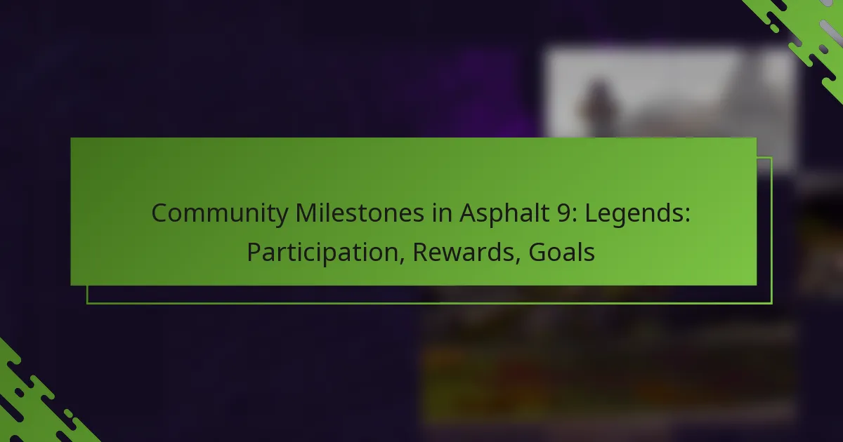 Community Milestones in Asphalt 9: Legends: Participation, Rewards, Goals