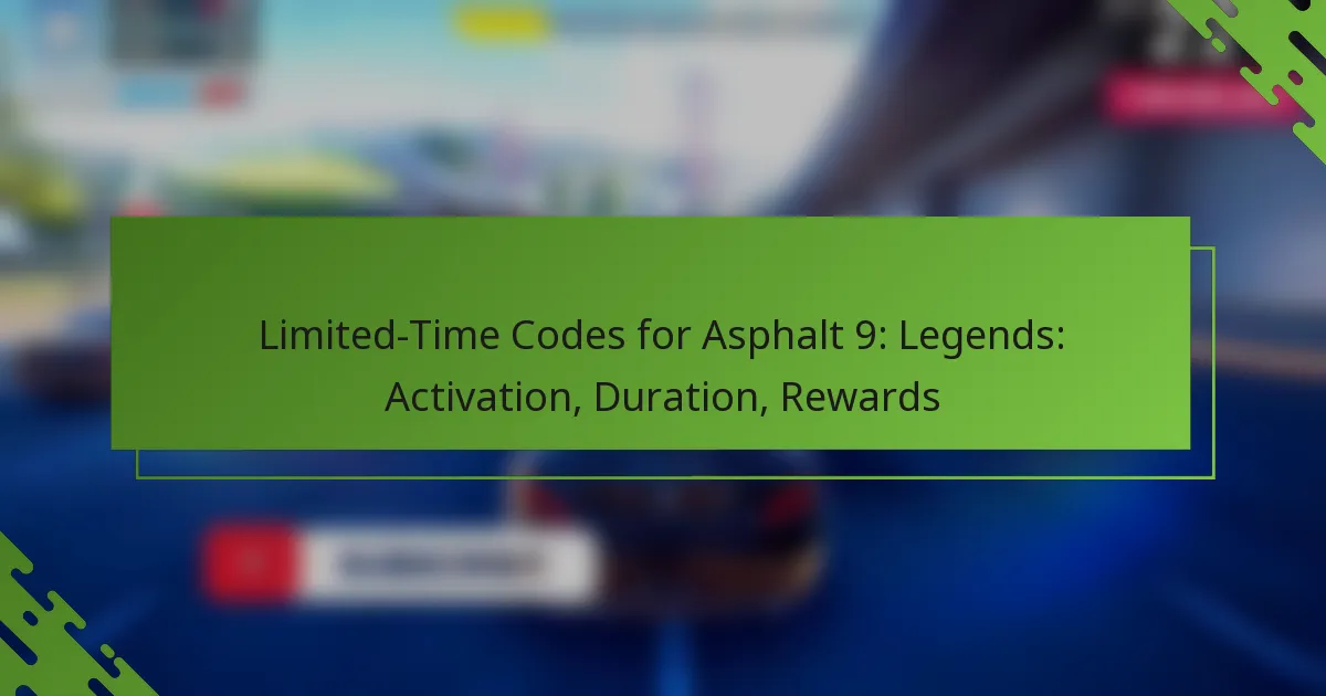 Limited-Time Codes for Asphalt 9: Legends: Activation, Duration, Rewards