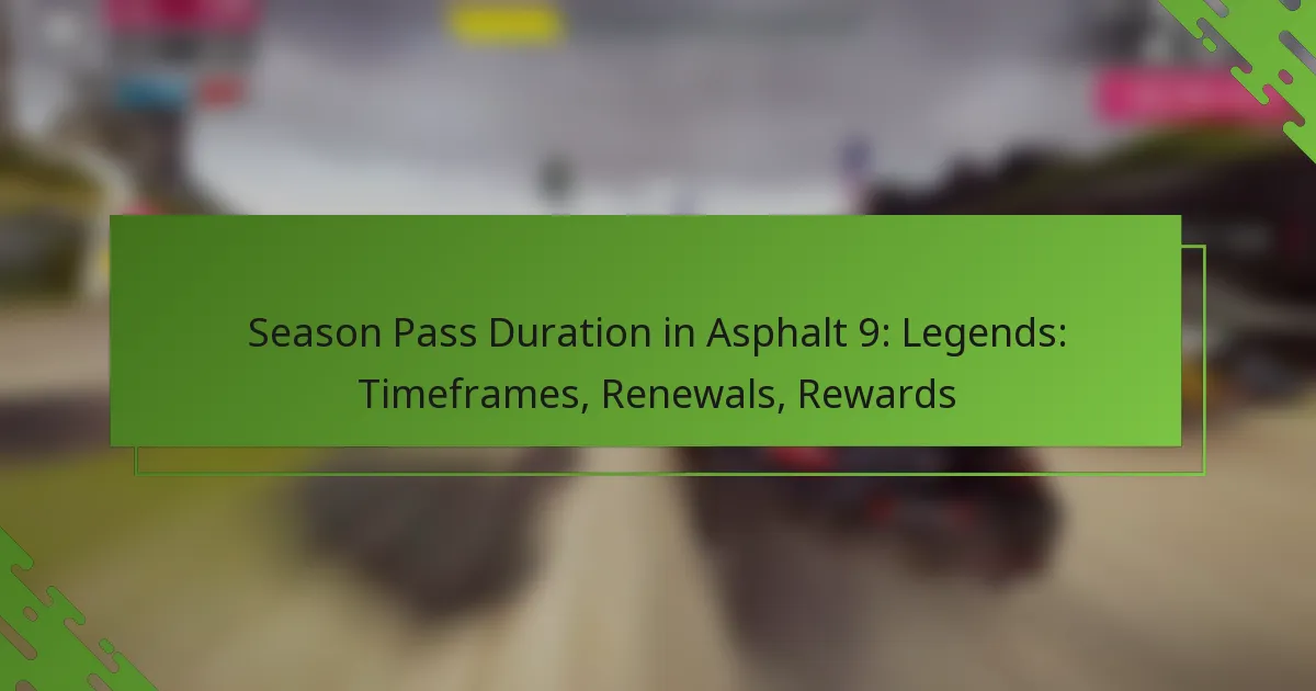 Season Pass Duration in Asphalt 9: Legends: Timeframes, Renewals, Rewards