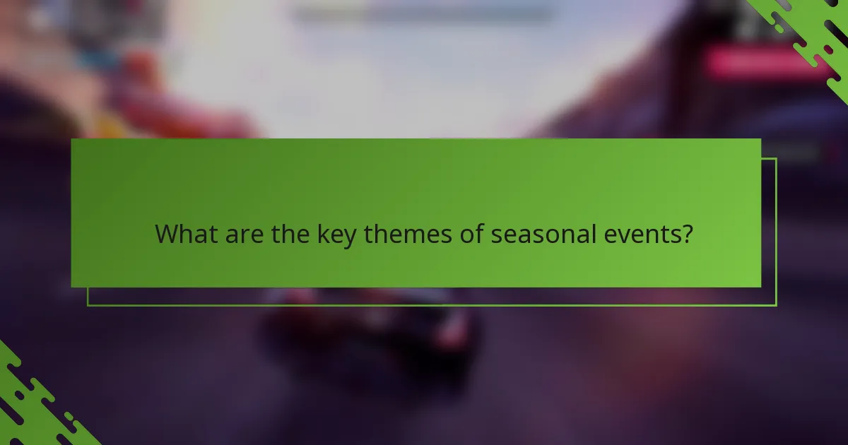 What are the key themes of seasonal events?