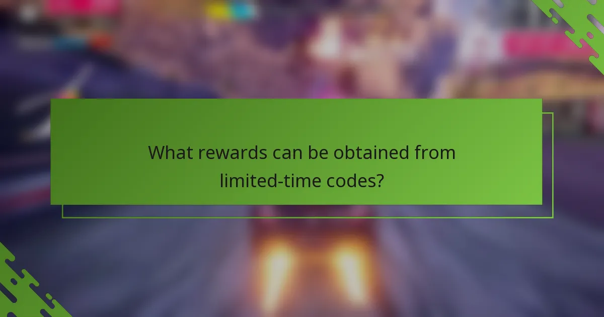 What rewards can be obtained from limited-time codes?